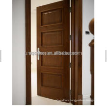 Uniqdoor interior teak wood veneered 4 panel door designs